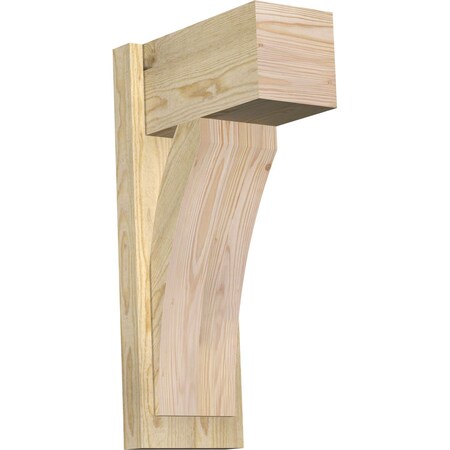 Ekena Millwork Thorton Block Rough Sawn Outlooker, Douglas Fir, 8"W x 14"D x 26"H OUT08X14X26THR05RDF